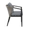 Armen Living Aileen Outdoor Patio Dining Chairs in Aluminum and Wicker with Gray Cushions, PK2 840254333208 - alternate 3